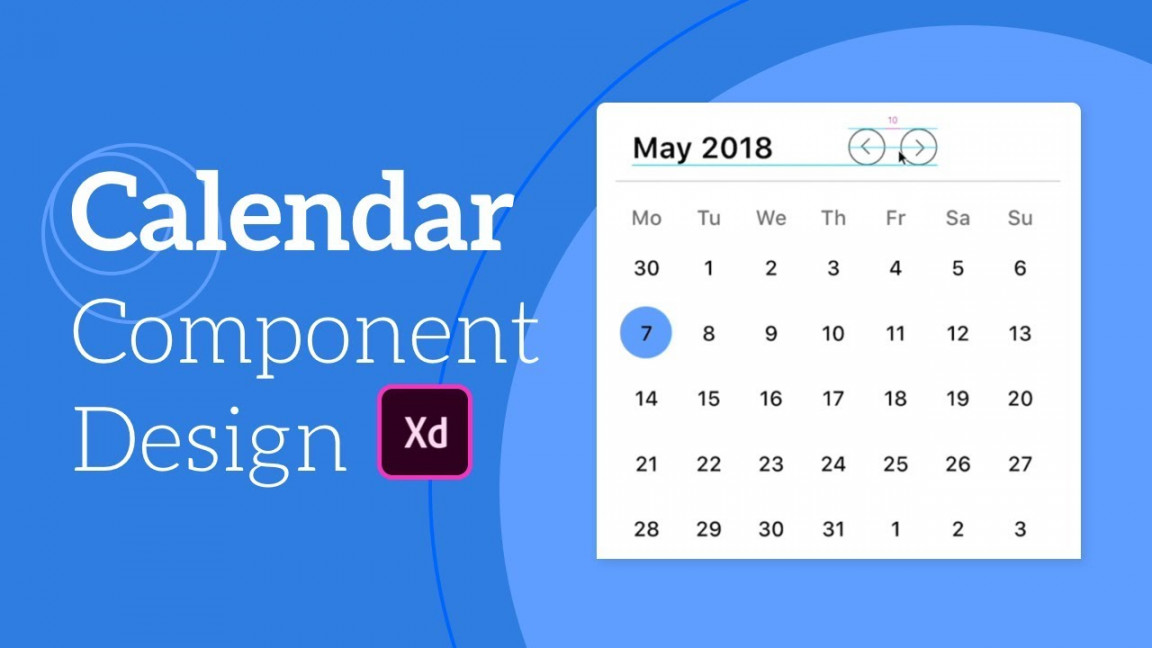 Adobe XD tutorial How to design a calendar component