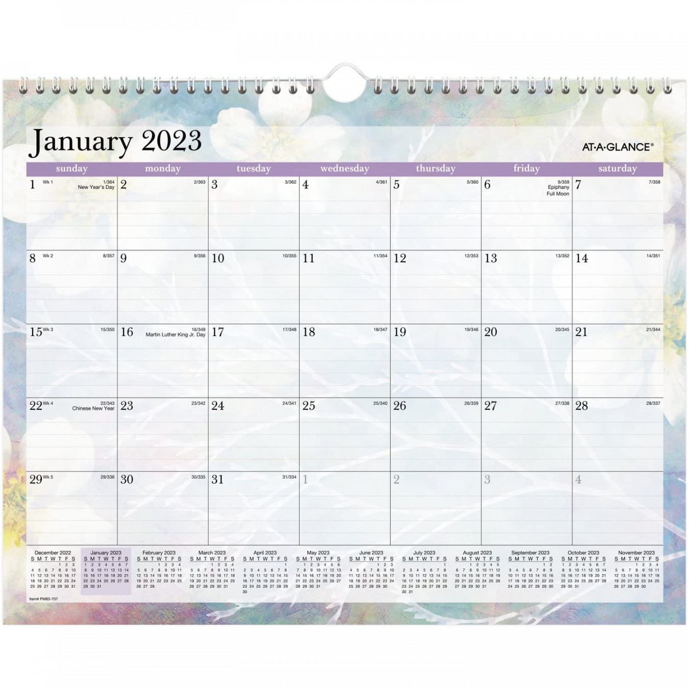 AT-A-GLANCE  Wall Calendar, " x ", Medium, Monthly, Dreams  (PM-)