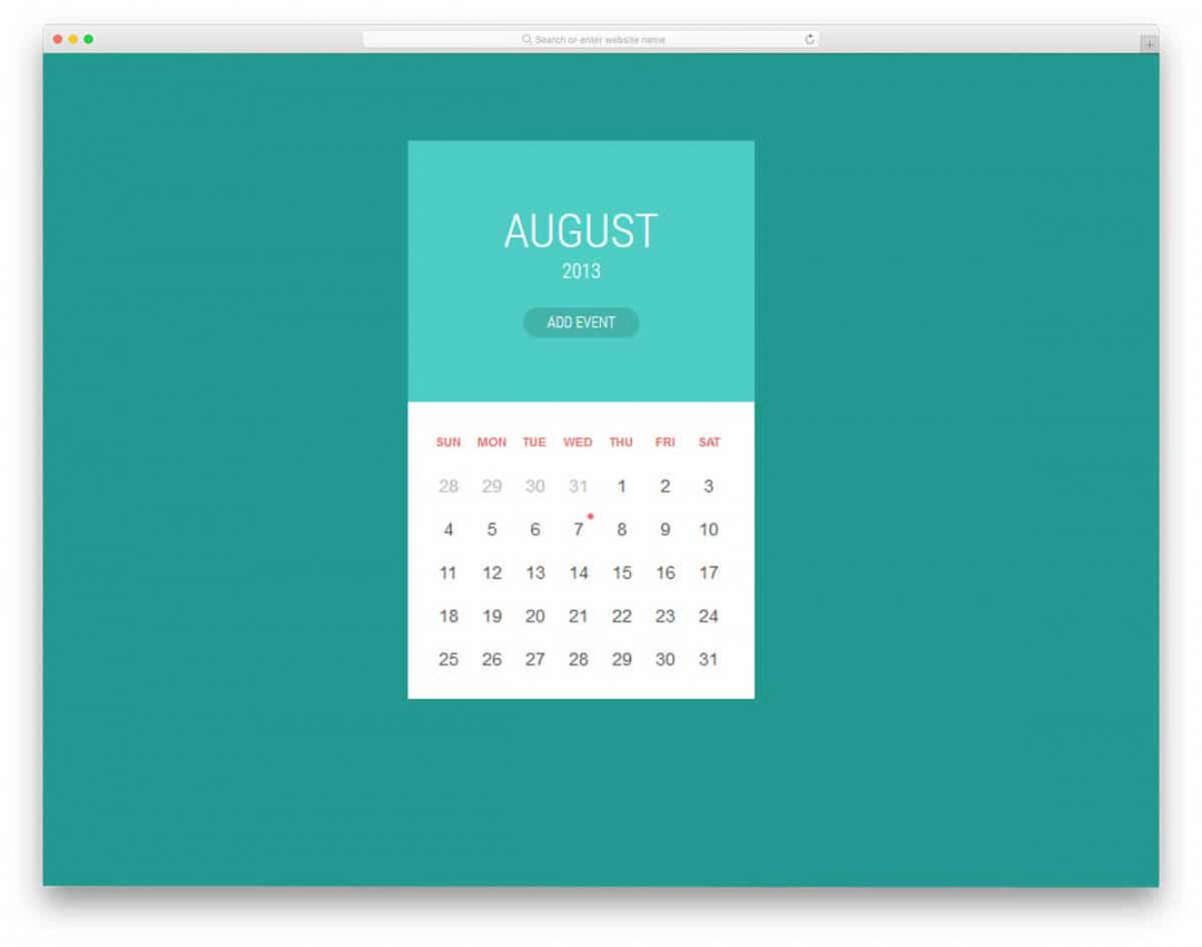 Best HTML Calendar Designs  - uiCookies