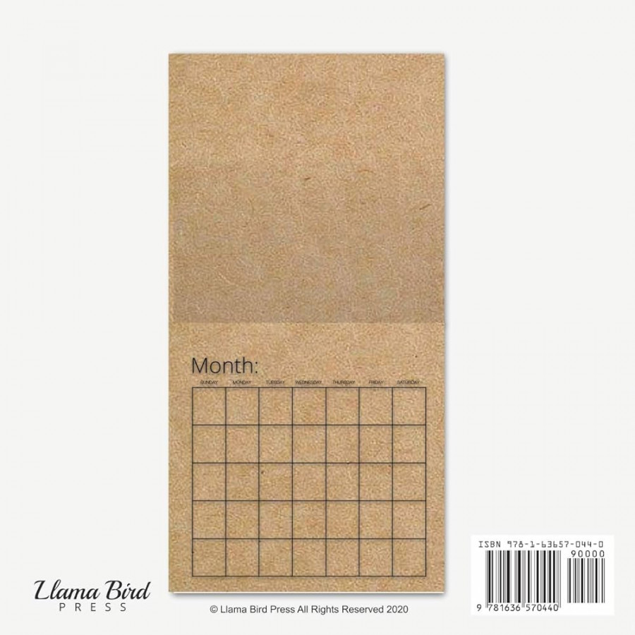 Blank Calendar: Kraft Brown Paper, Undated Planner for Organizing, Tasks,  Goals, Scheduling, DIY Calendar Book
