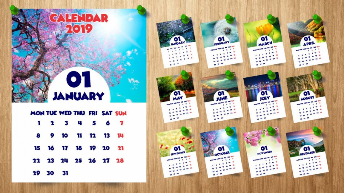 Calendar Design - in Coreldraw With Size & Satting