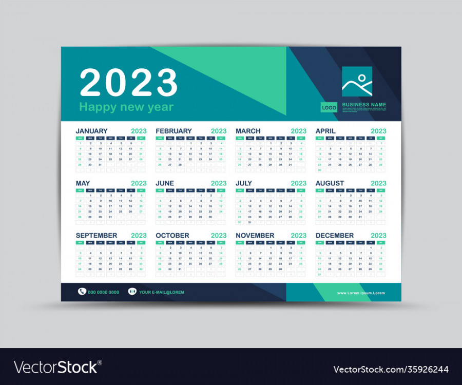 Calendar  template desk design Royalty Free Vector Image