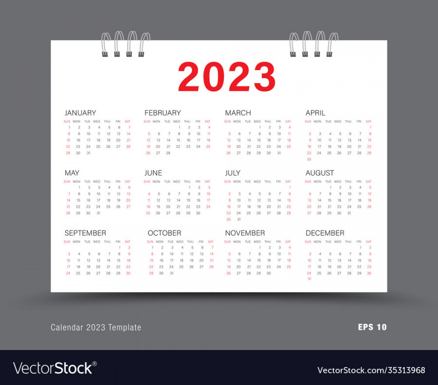 Calendar  template layout Royalty Free Vector Image
