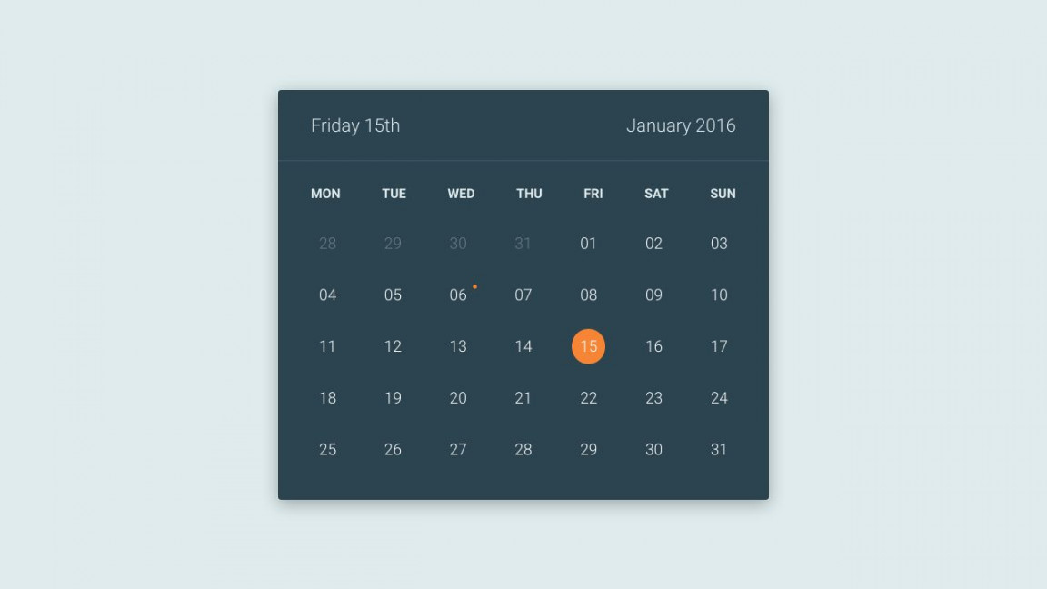 Calendars - a Collection by Team CodePen on CodePen