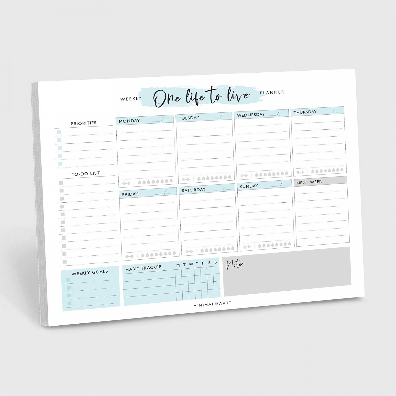 Cute Weekly Planner By Minimalmart   Undated Tear-Off Sheets Personal  Productivity Calendar OrgaSee more Cute Weekly Planner By Minimalmart