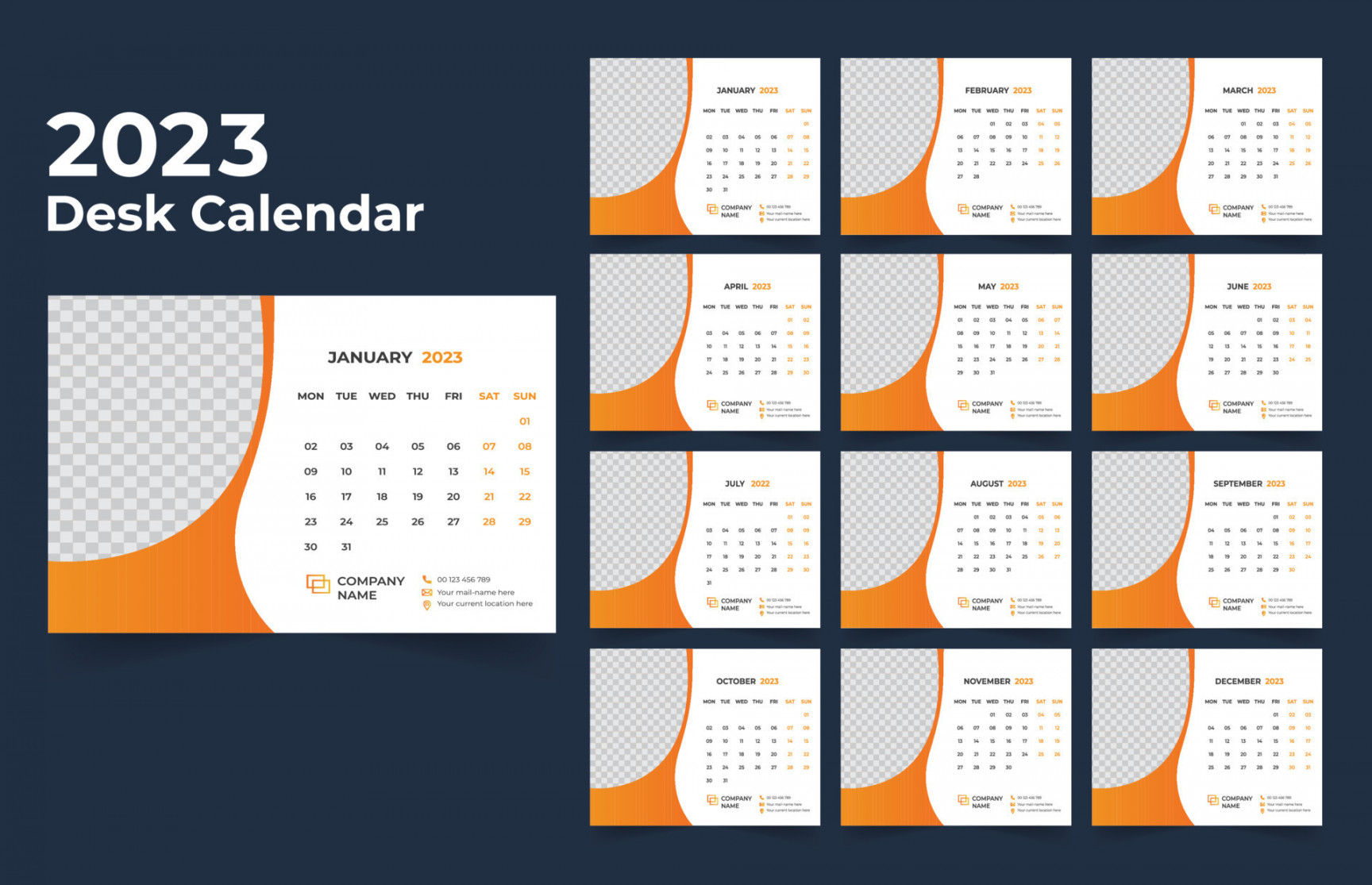 Desk Calendar  Template Design  Vector Art at Vecteezy