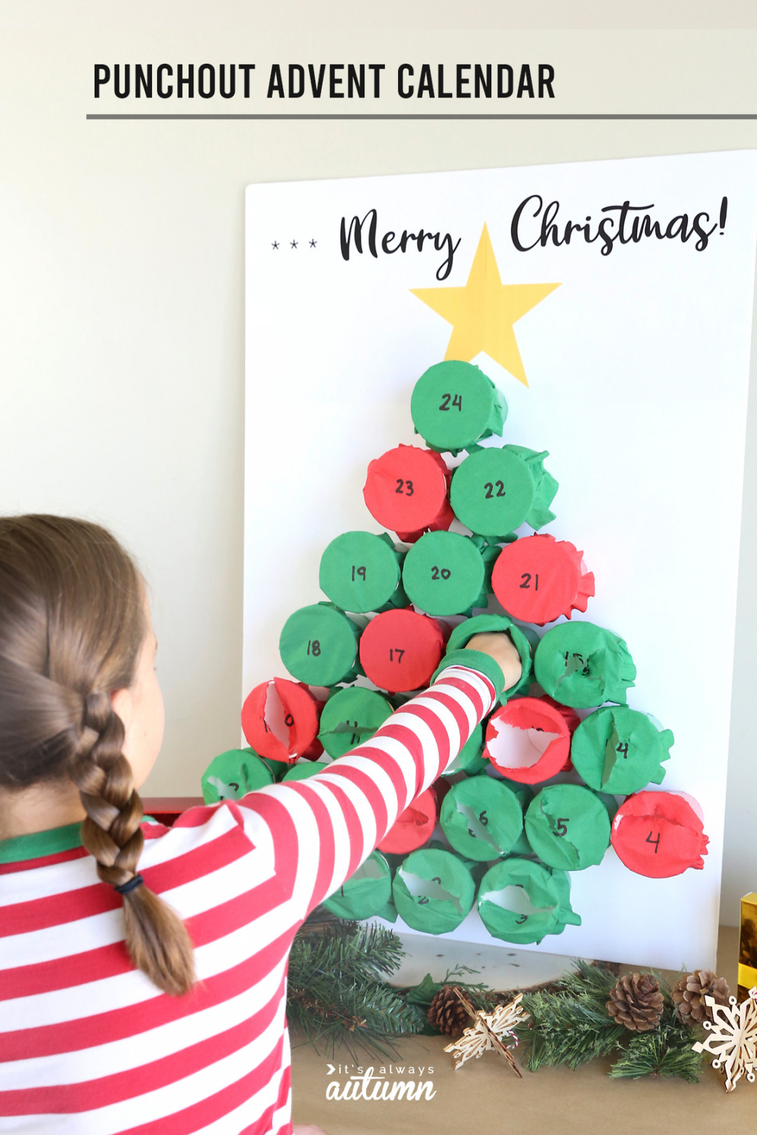 DIY Punch Out Advent Calendar - It