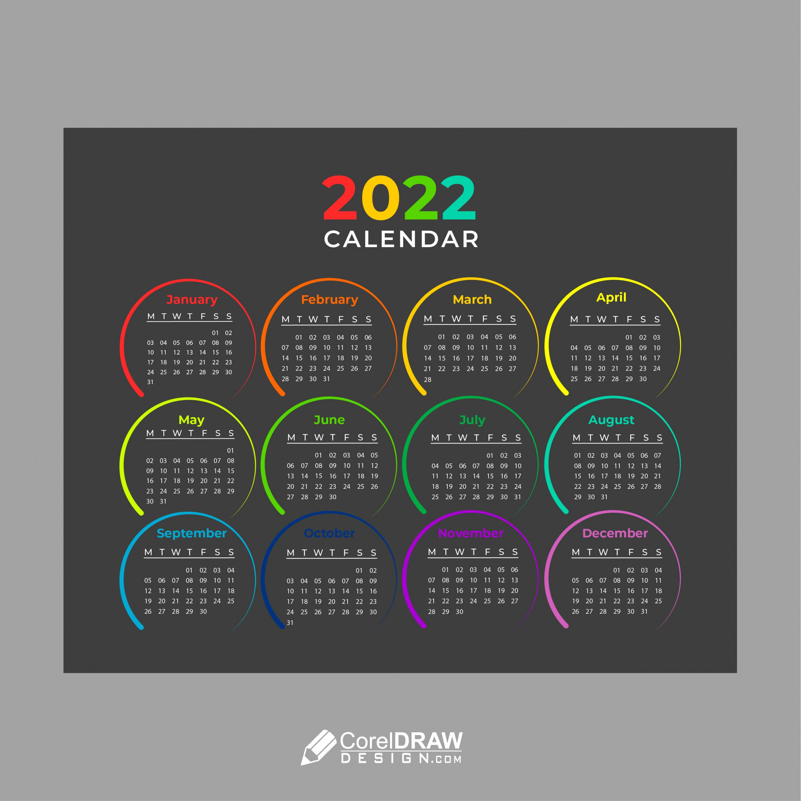 Download Abstract  Calendar Vector Template  CorelDraw Design