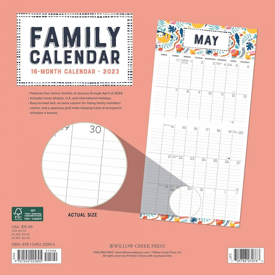 Family Planner  Wall Calendar: Willow Creek Press