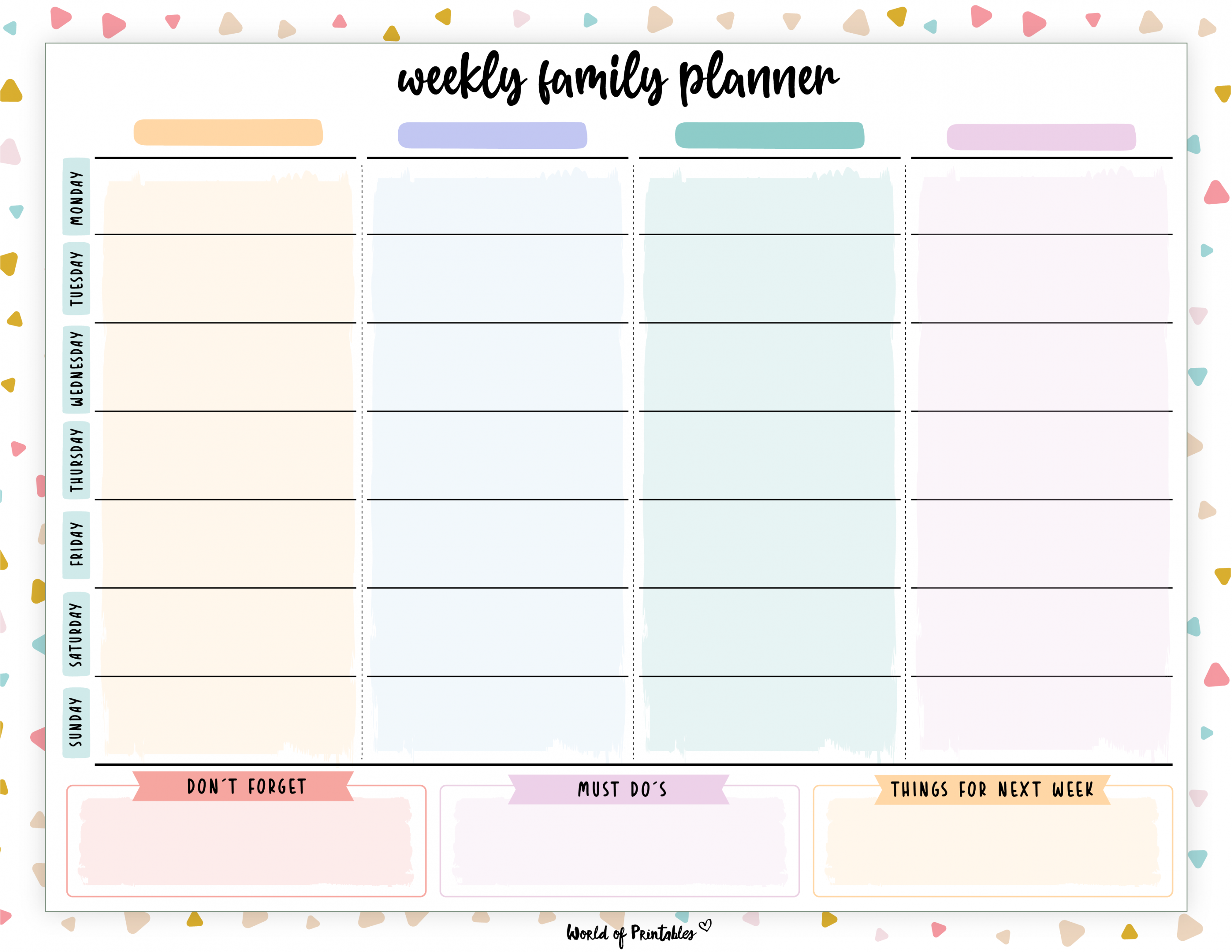 Family Planner - World of Printables