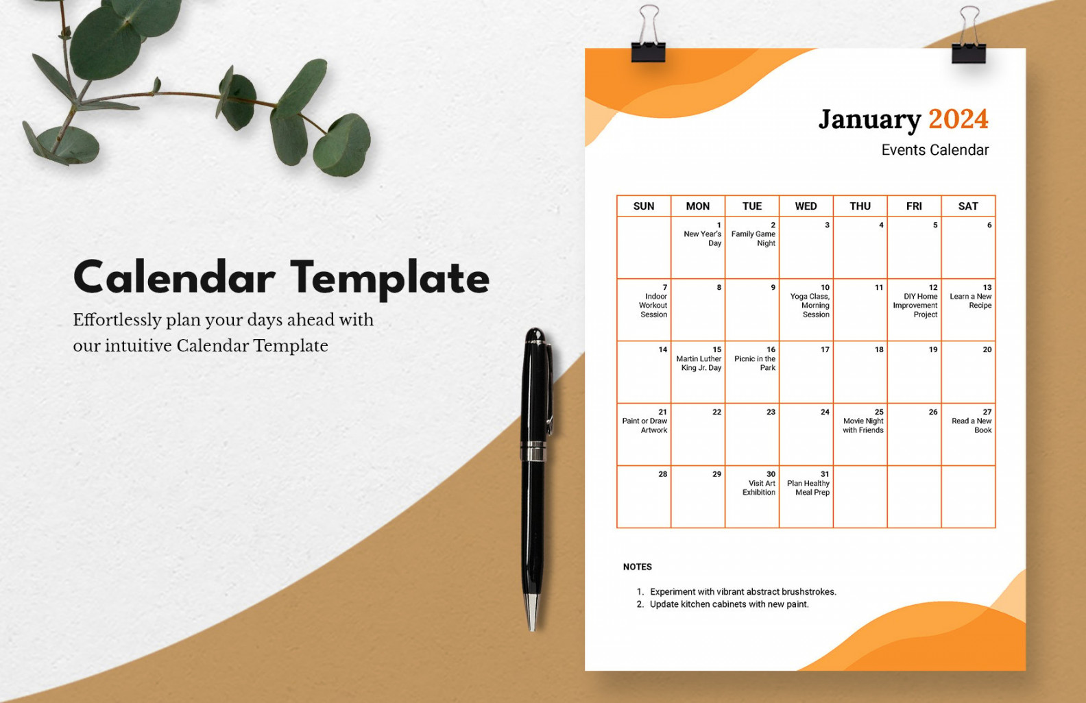 FREE Calendar Template - Download in Word, Google Docs, Excel, PDF