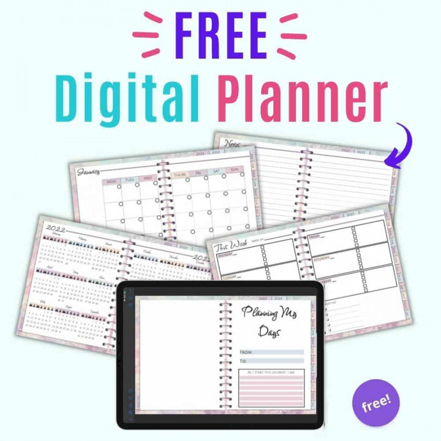 Free Pastel Digital Planner for  &  - The Artisan Life
