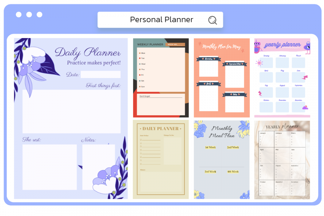 Free Personal Planner Maker: Create Your Own Planner Online  Fotor
