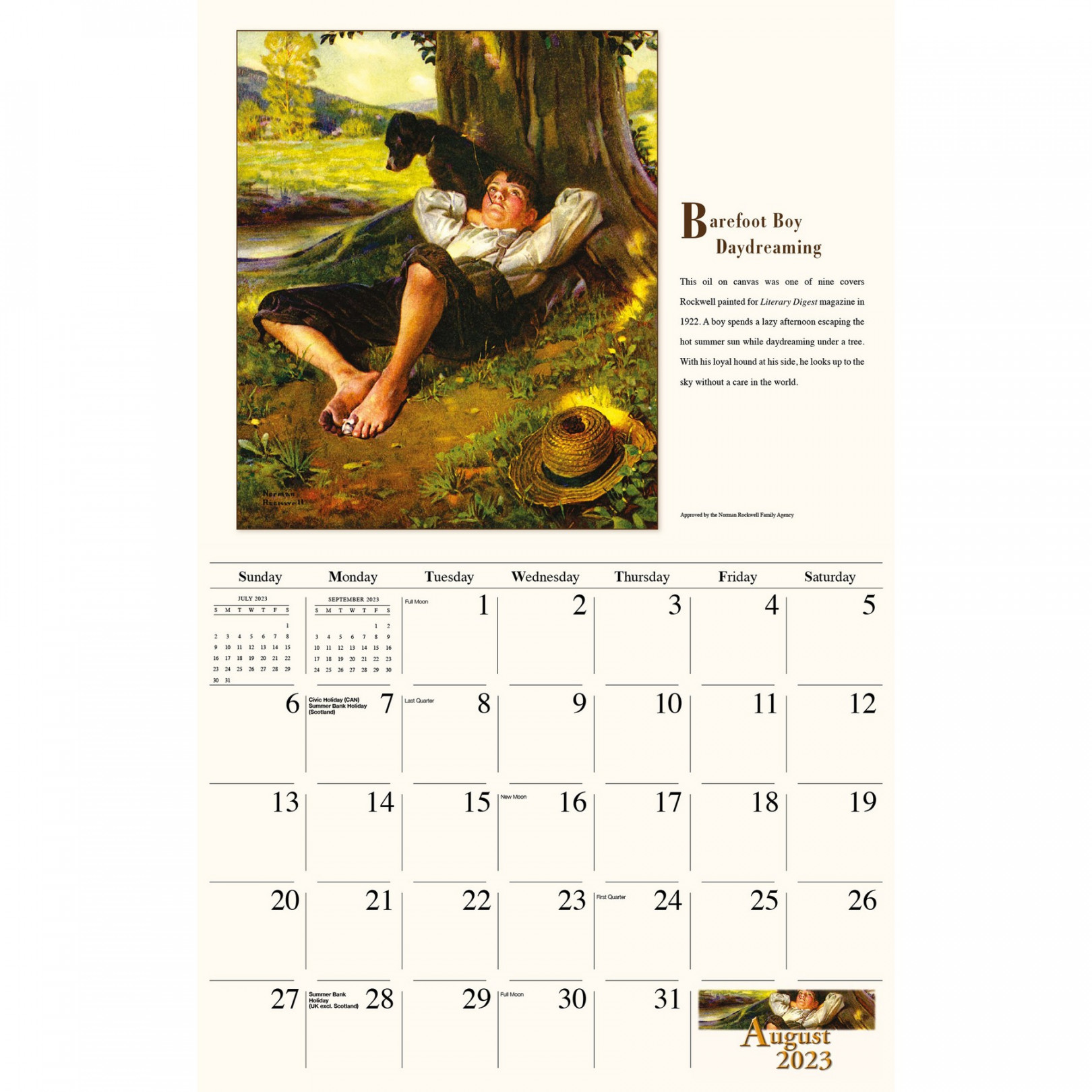 Galleria Wall Calendar  Norman Rockwell