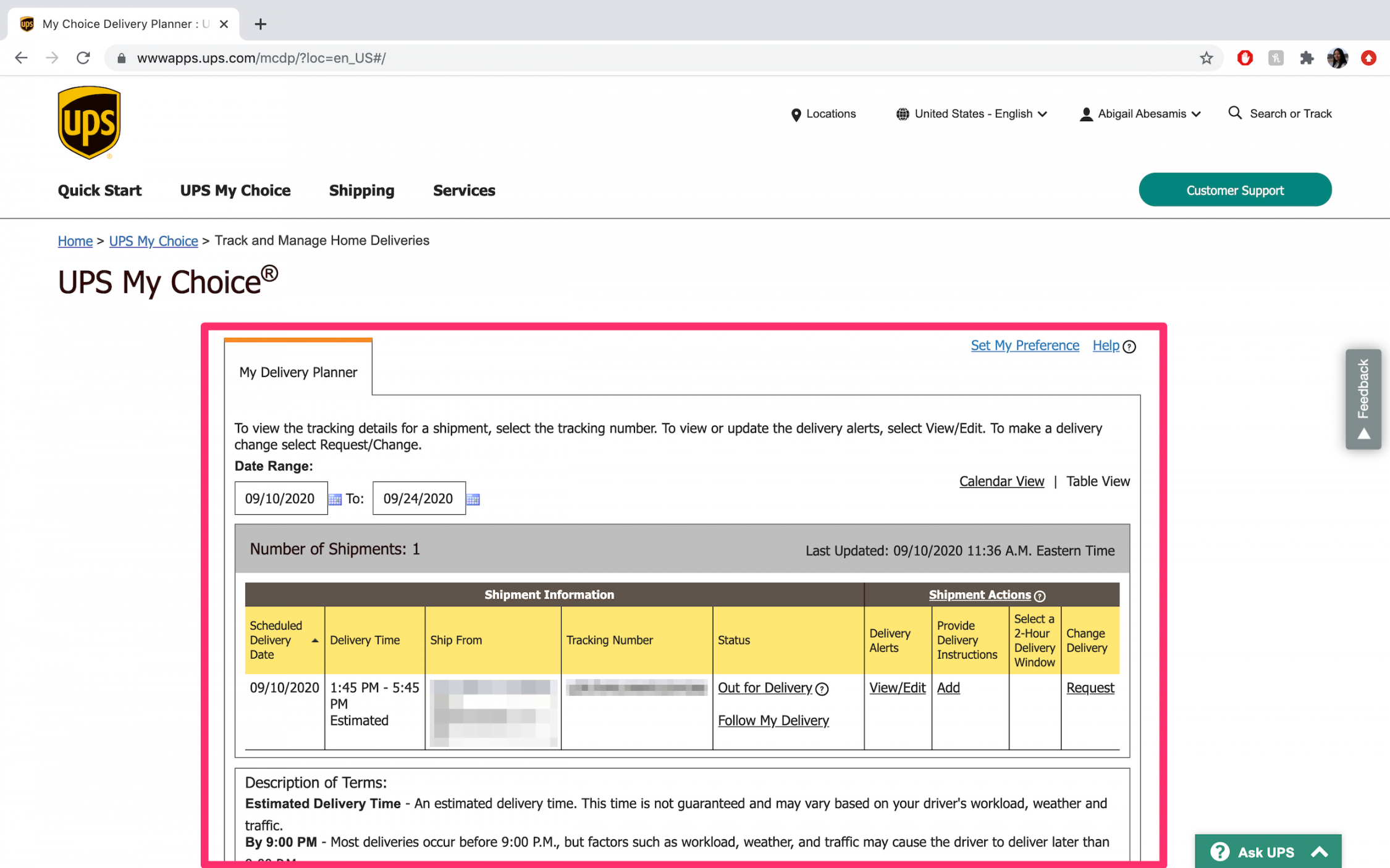 How to track a UPS order, leave instructions for delivery, or find