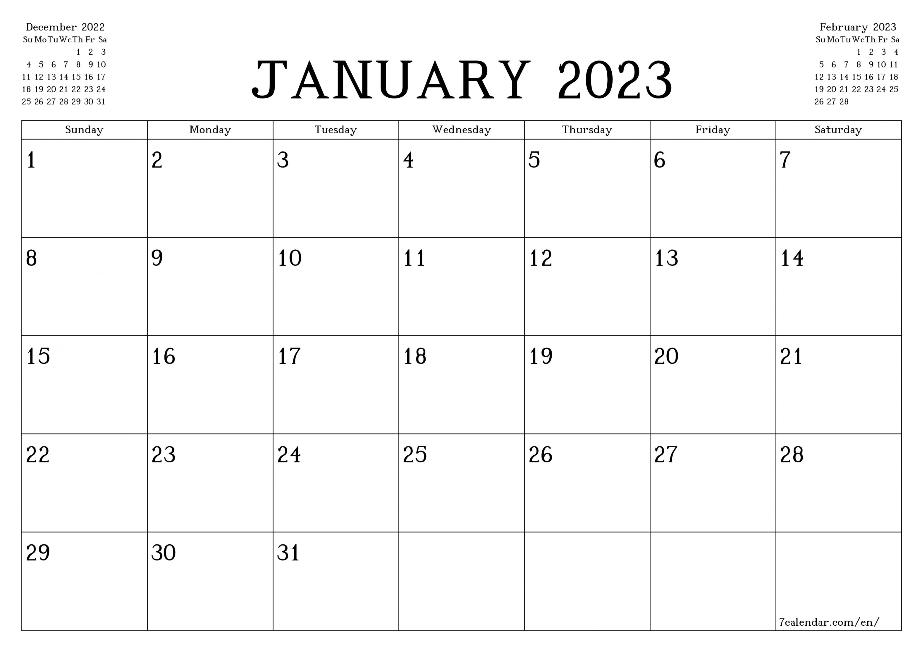 January  Free Printable Calendars And Planners, PDF, % OFF