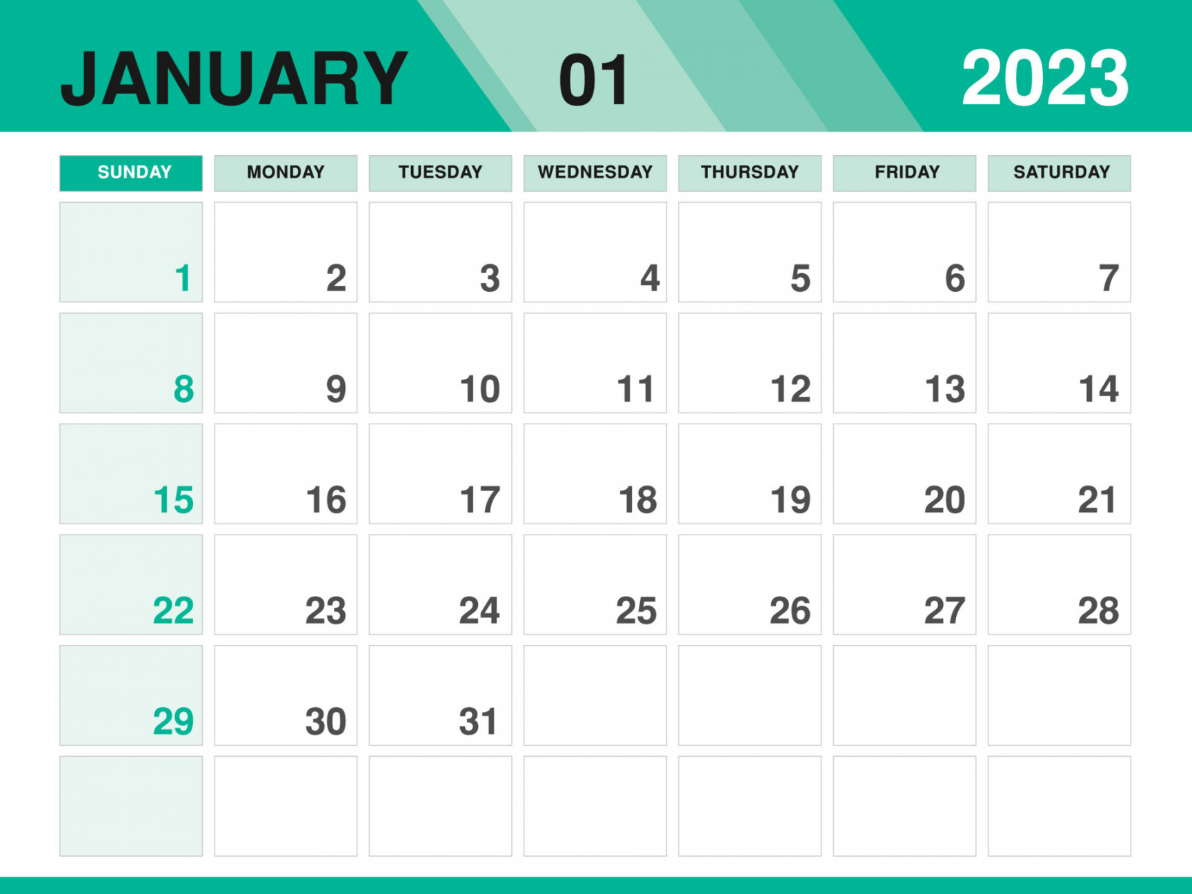 January  template, Calendar  template vector, planner