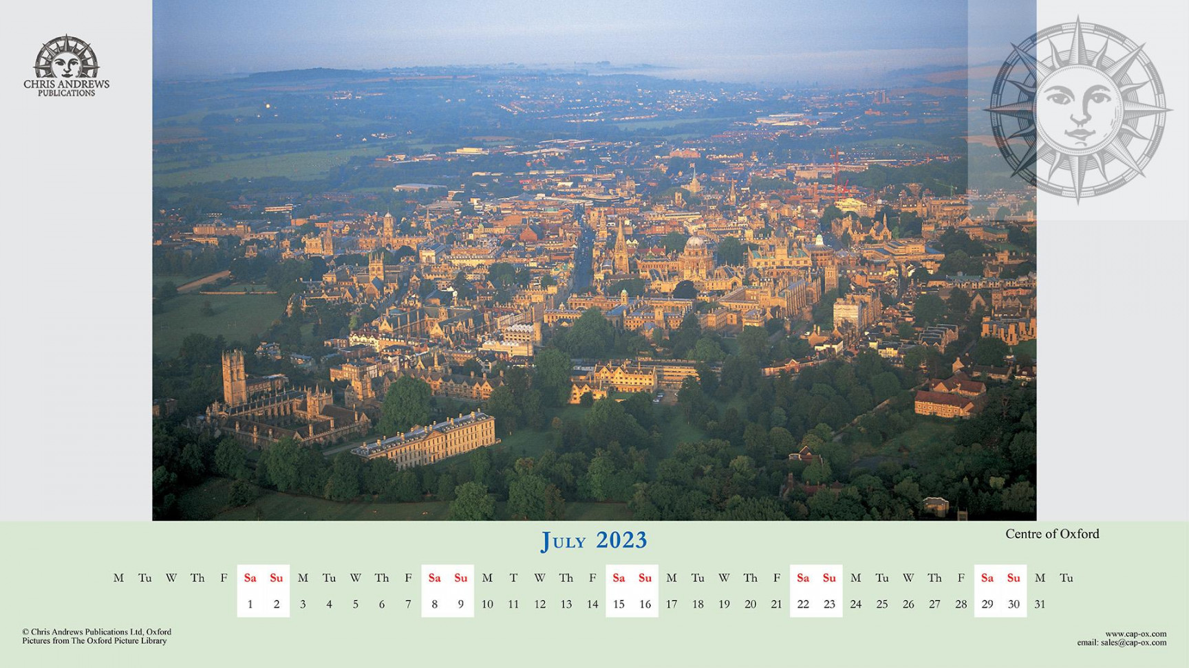 July  Digital Desktop Calendar – Chris Andrews Publications