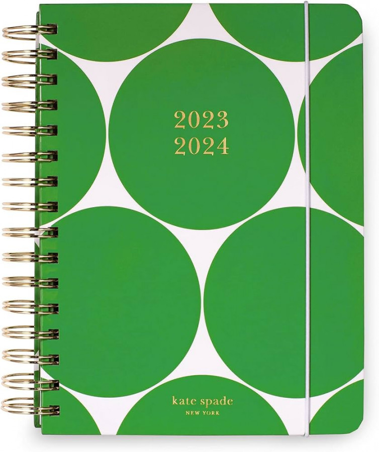 Kate Spade New York Daily Planner -, Large Planner August  -  December , Hardcover Spiral Planner, Weekly Planner with Monthly