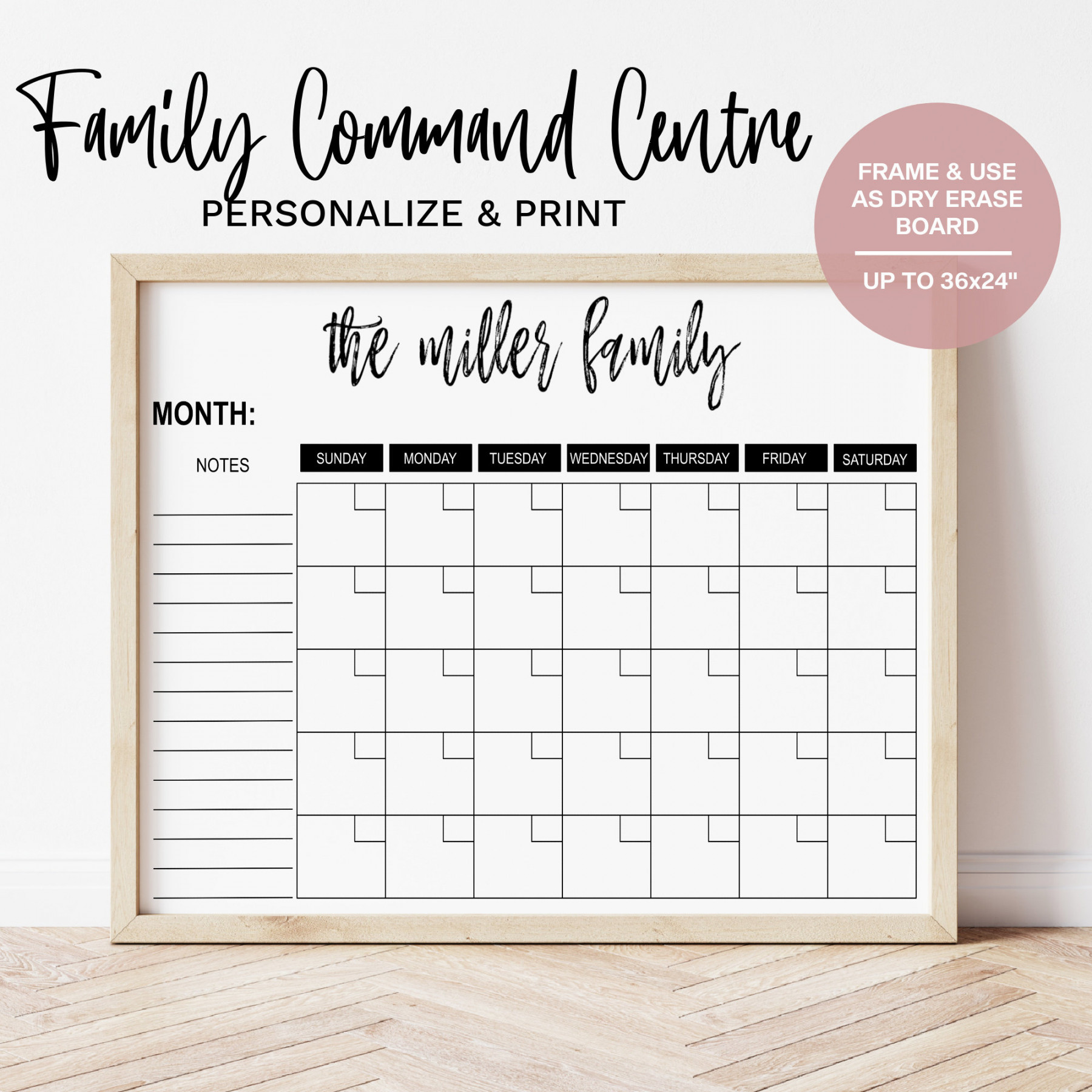 Large Family Calendar Monthly & Weekly Organizer Family - Etsy