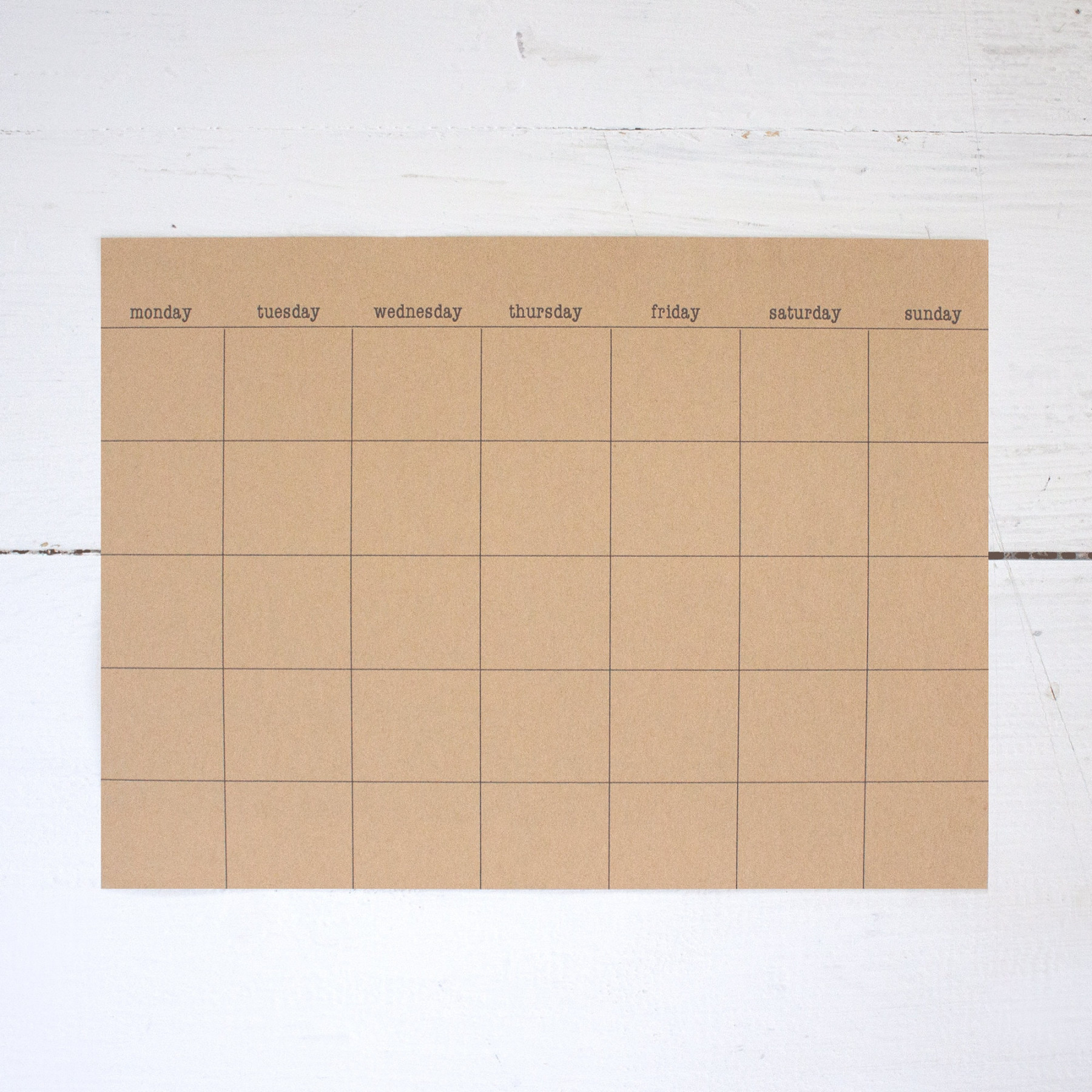 large kraft stick anywhere calendars - undated monthly calendar sticker for  planning