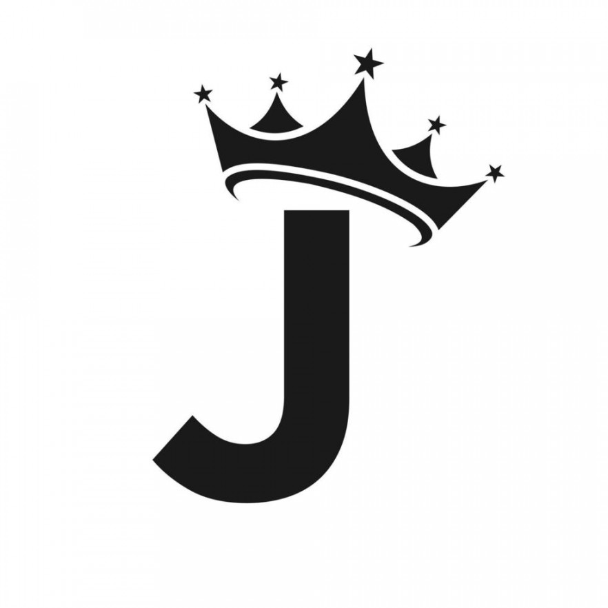 Letter J Crown Logo for Beauty, Fashion, Star, Elegant, Luxury