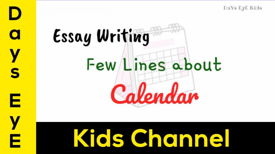 lines essay on Calendar  Short essay on Calendar  Calendar