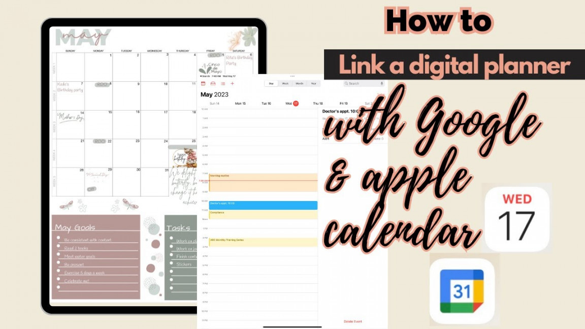 Link Apple Calendar & Google Calendar w/ Your Digital Planner  Set  Reminders ⏰✨ GoodNotes Tutorial
