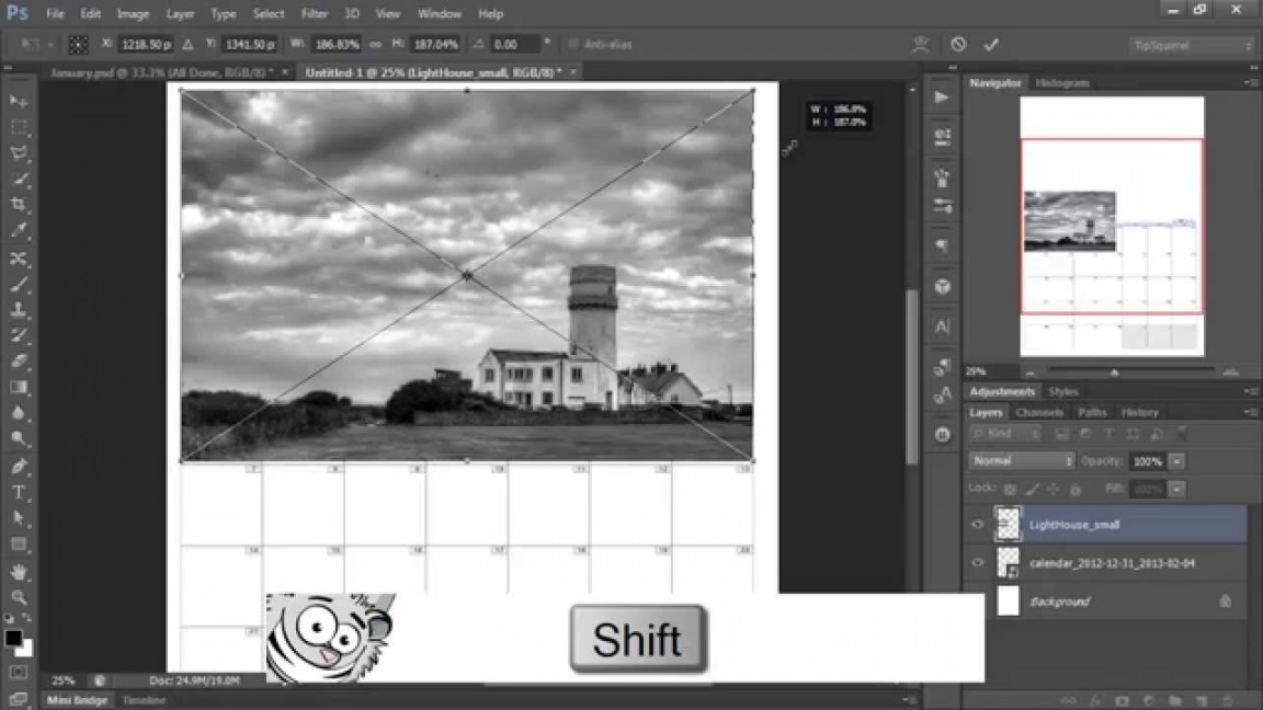 Making An Easy Photo Calendar in Photoshop