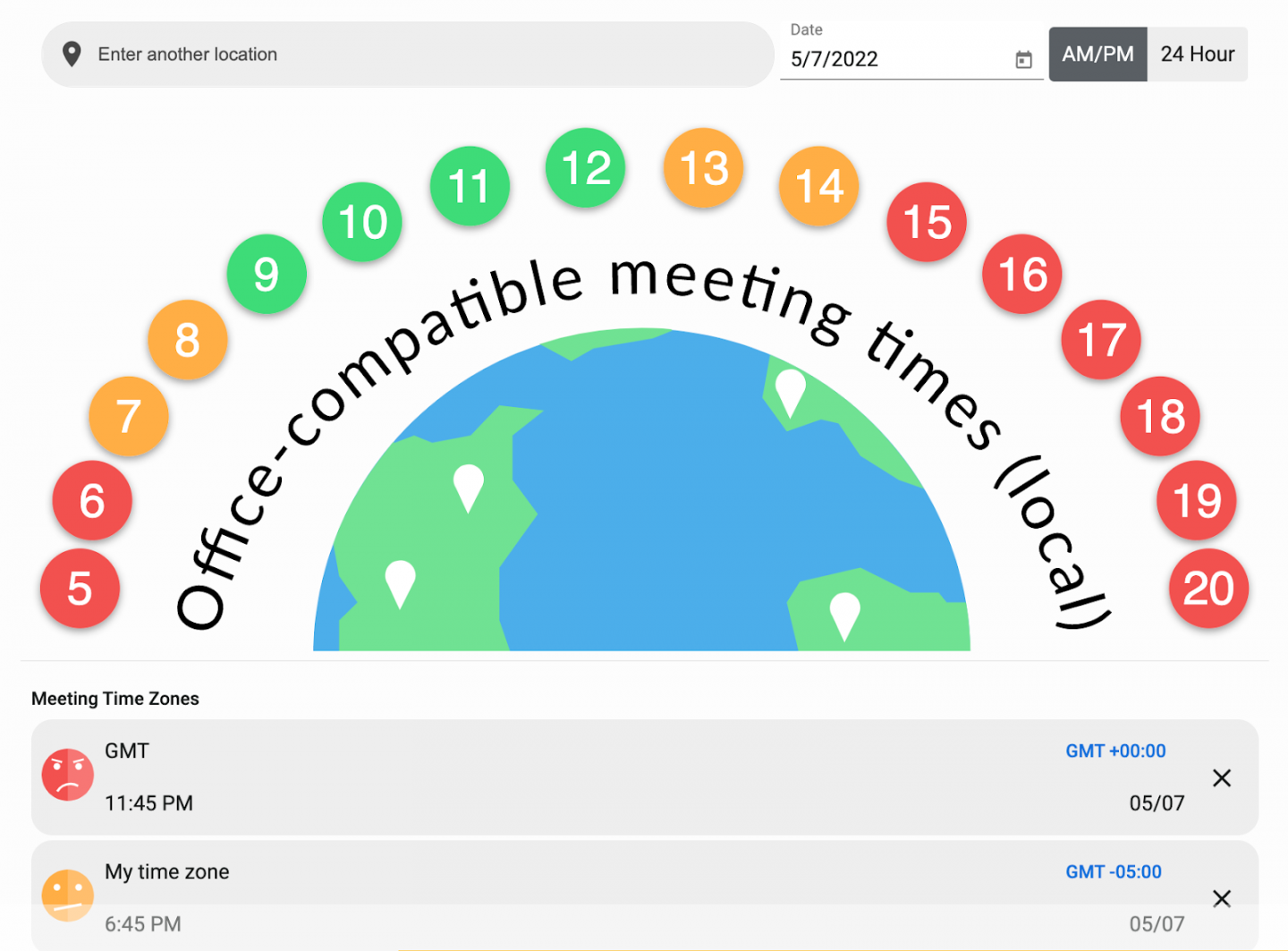 Meeting Time Zone Planners: Schedule Across Time Zones  Clockwise