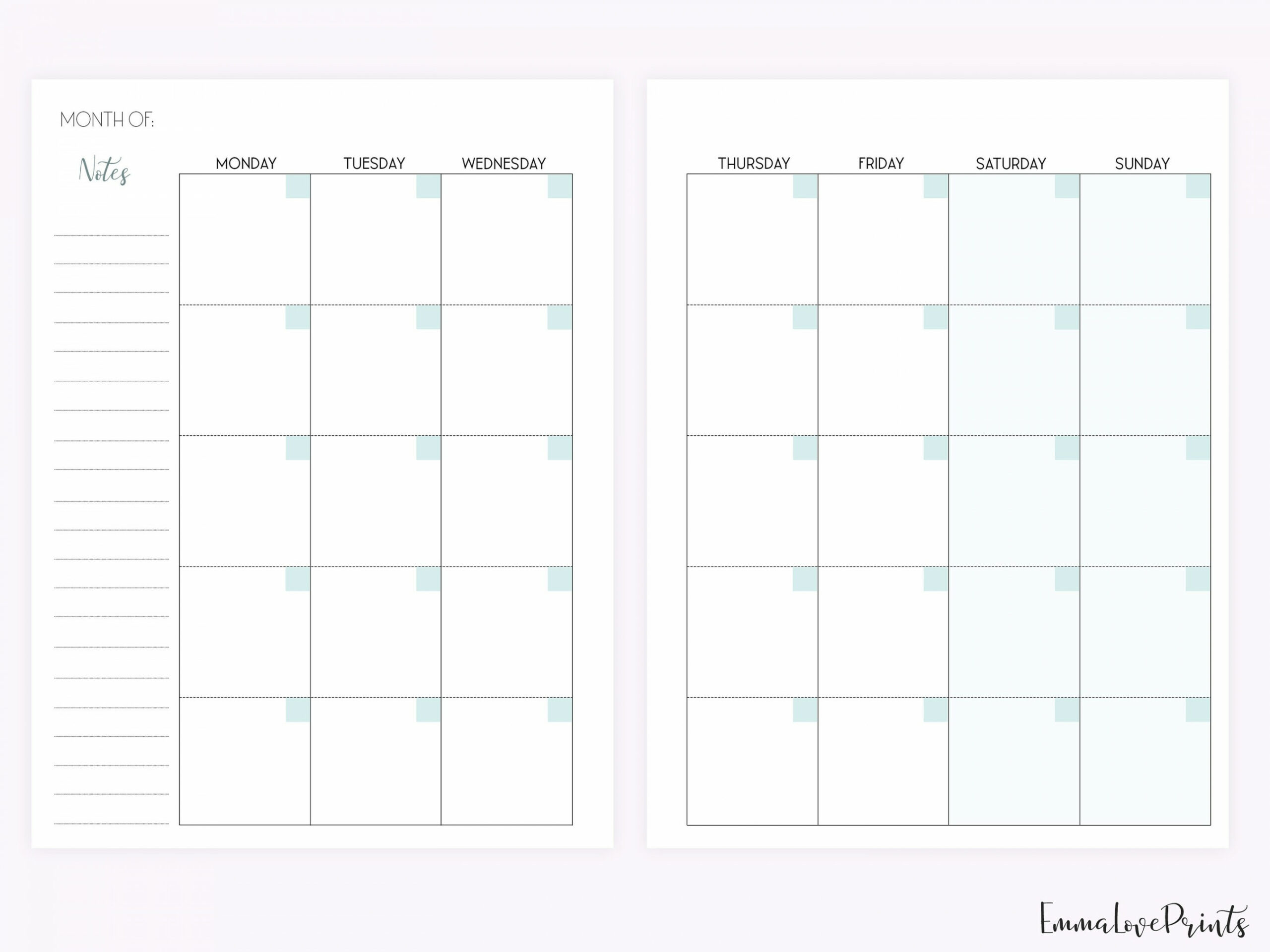 Monthly Planner Printable Made to Fit Classic Happy Planner - Etsy
