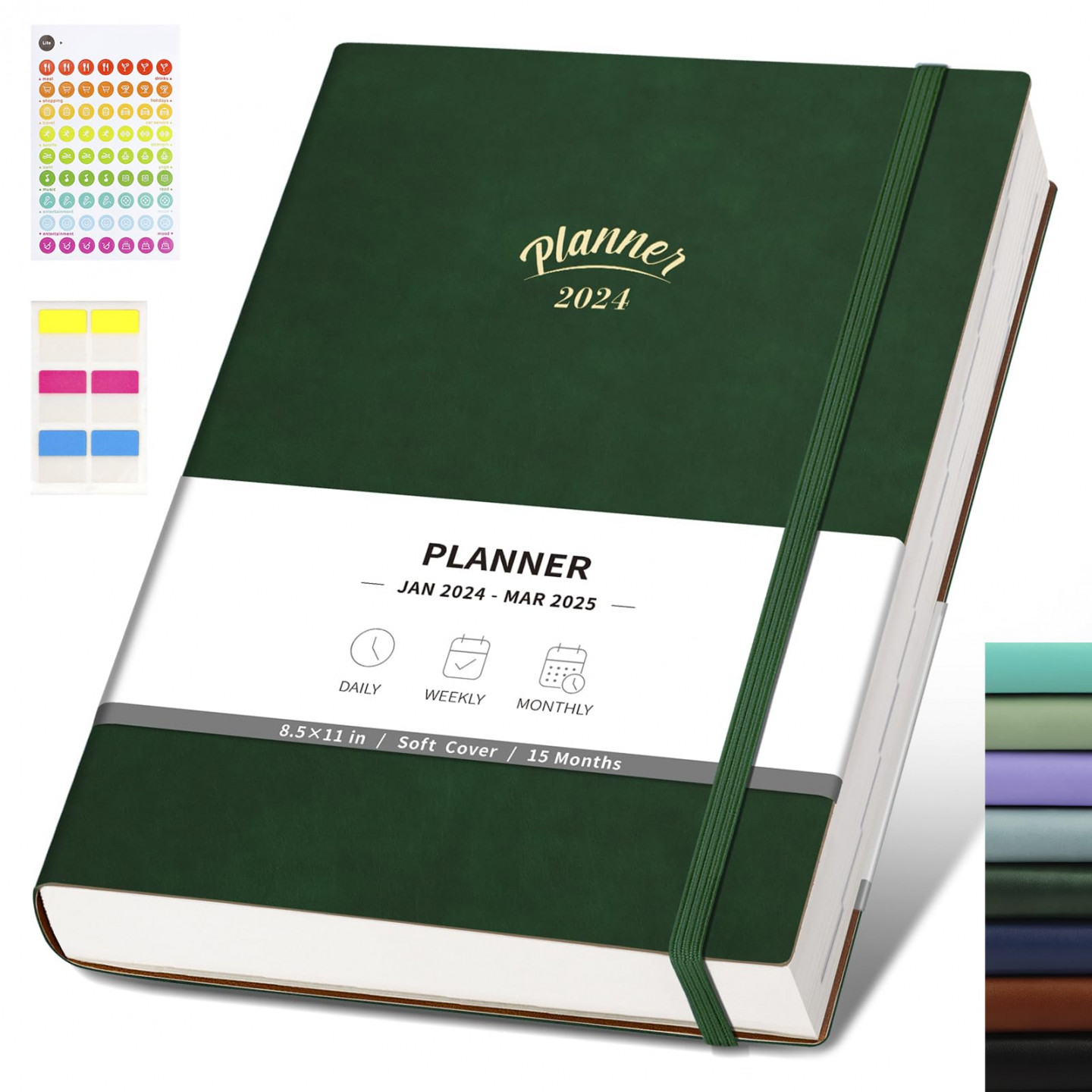Planner - Weekly and Monthly - RETTACY Large  Planner with   Pages, A Monthly CalendaSee more Planner - Weekly and Monthly -