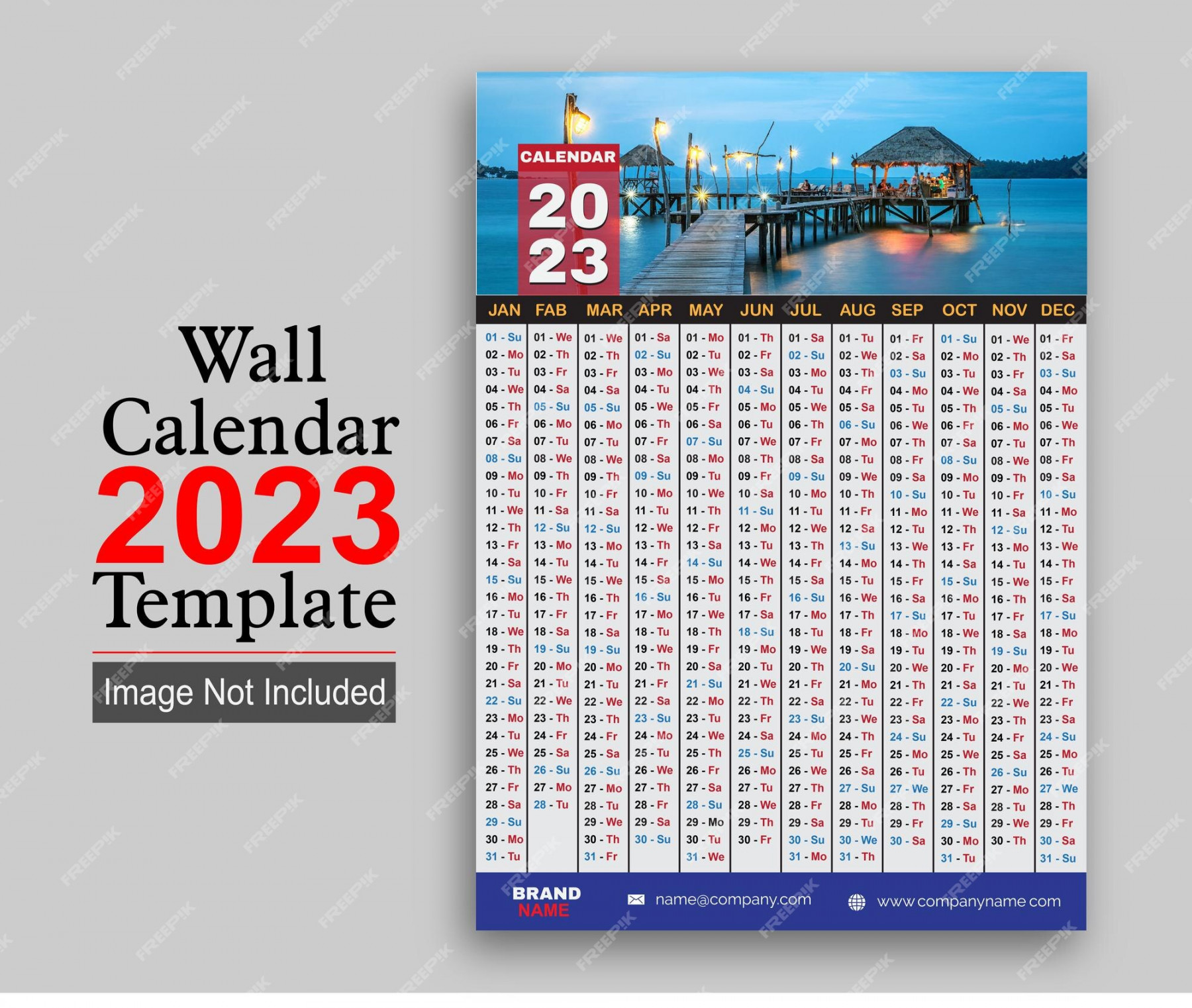 Premium Vector  New modern  wall calendar design printable