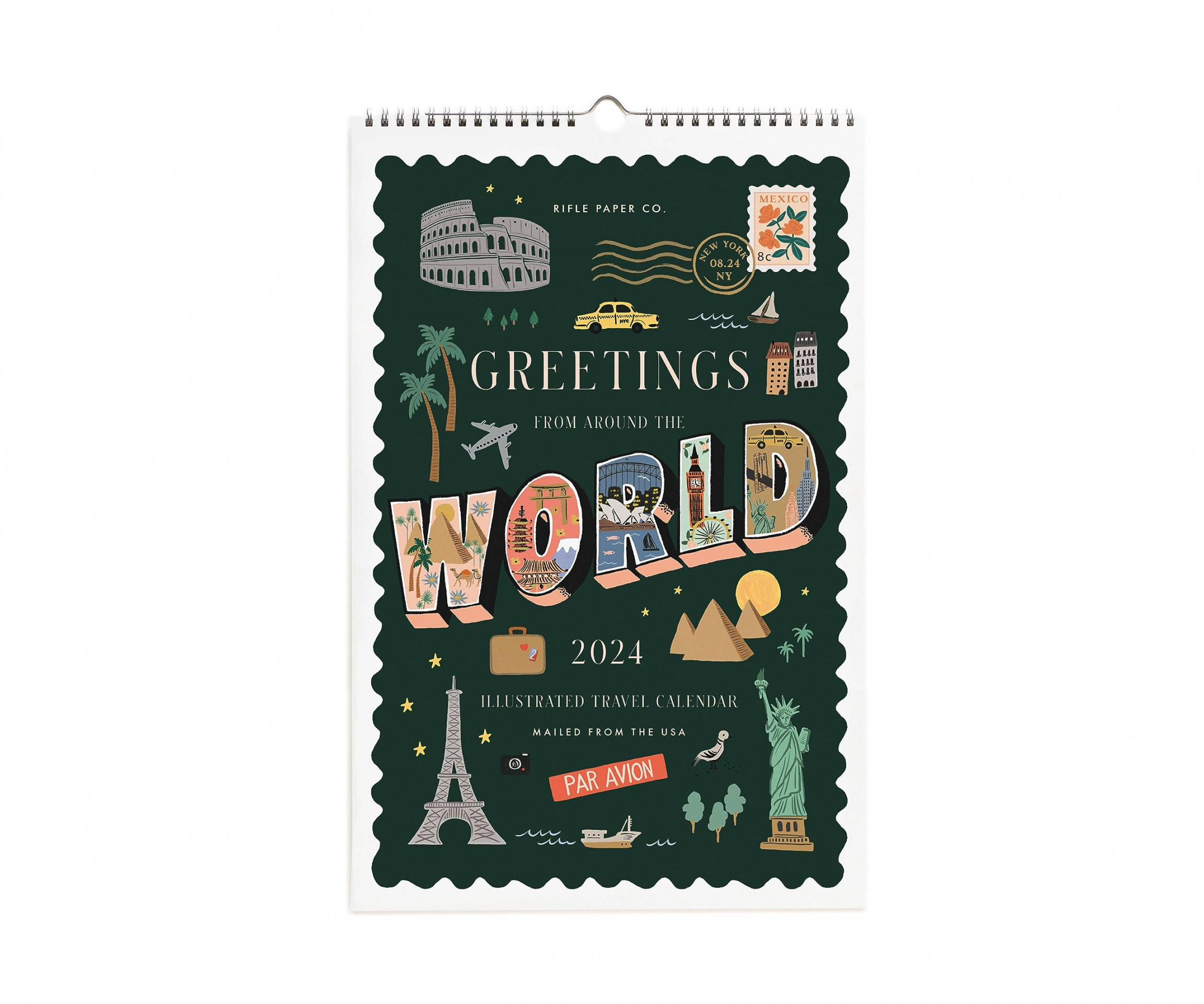 RIFLE PAPER CO.  Greetings From Around the World Wall Calendar -   Month Dated Calendar, BeautiSee more RIFLE PAPER CO