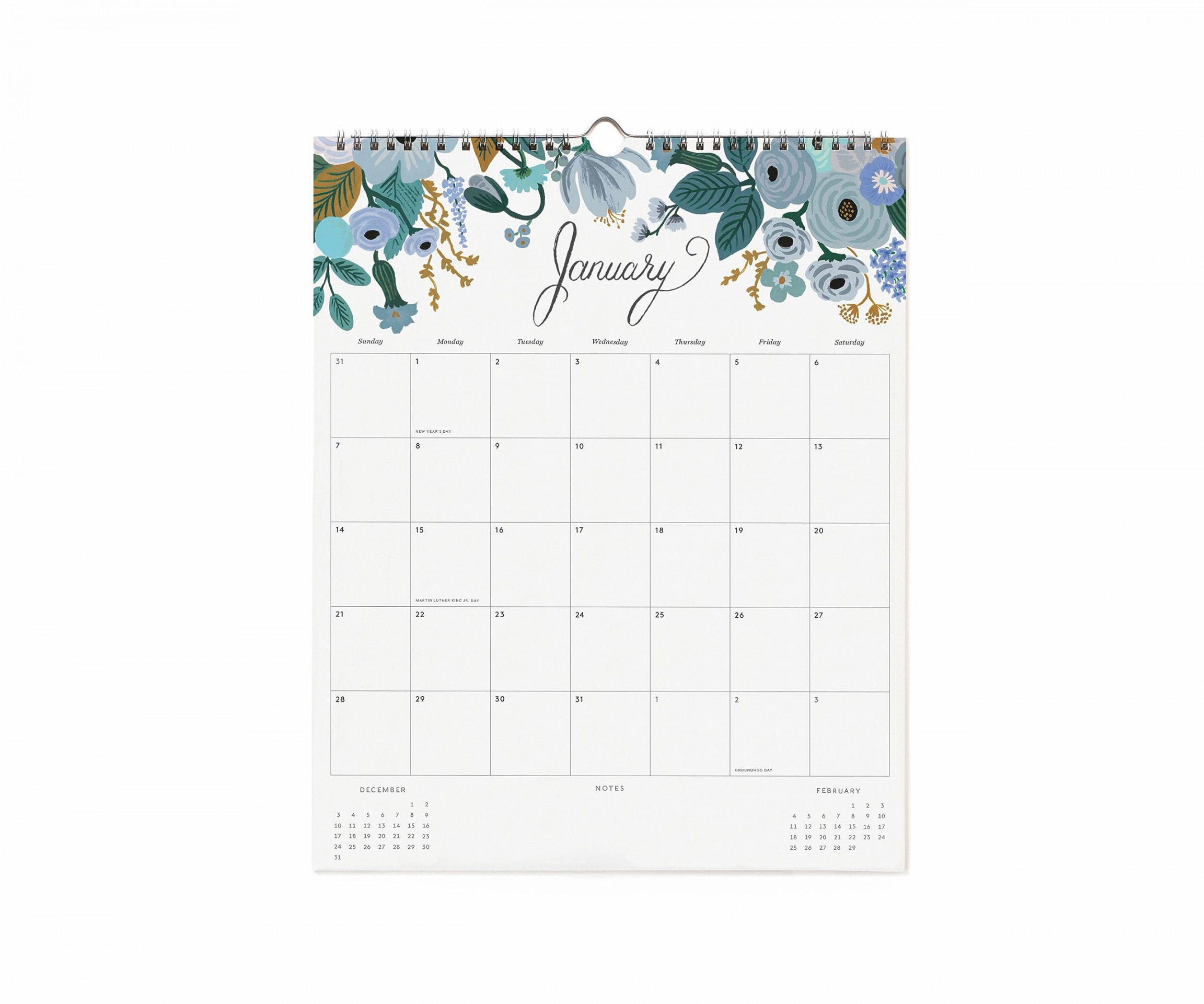 RIFLE PAPER CO.  Peacock Appointment Calendar -  Month Dated  Calendar, Space for Daily EngagemSee more RIFLE PAPER CO