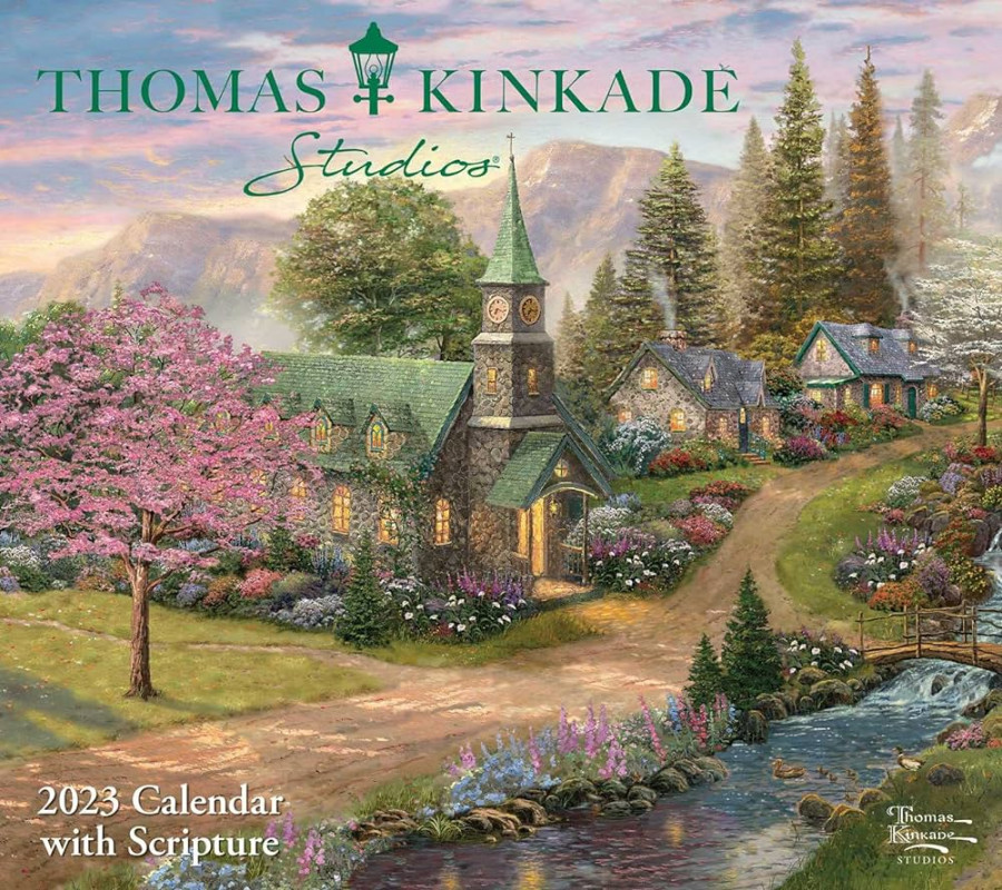 Thomas Kinkade Studios  Deluxe Wall Calendar with Scripture