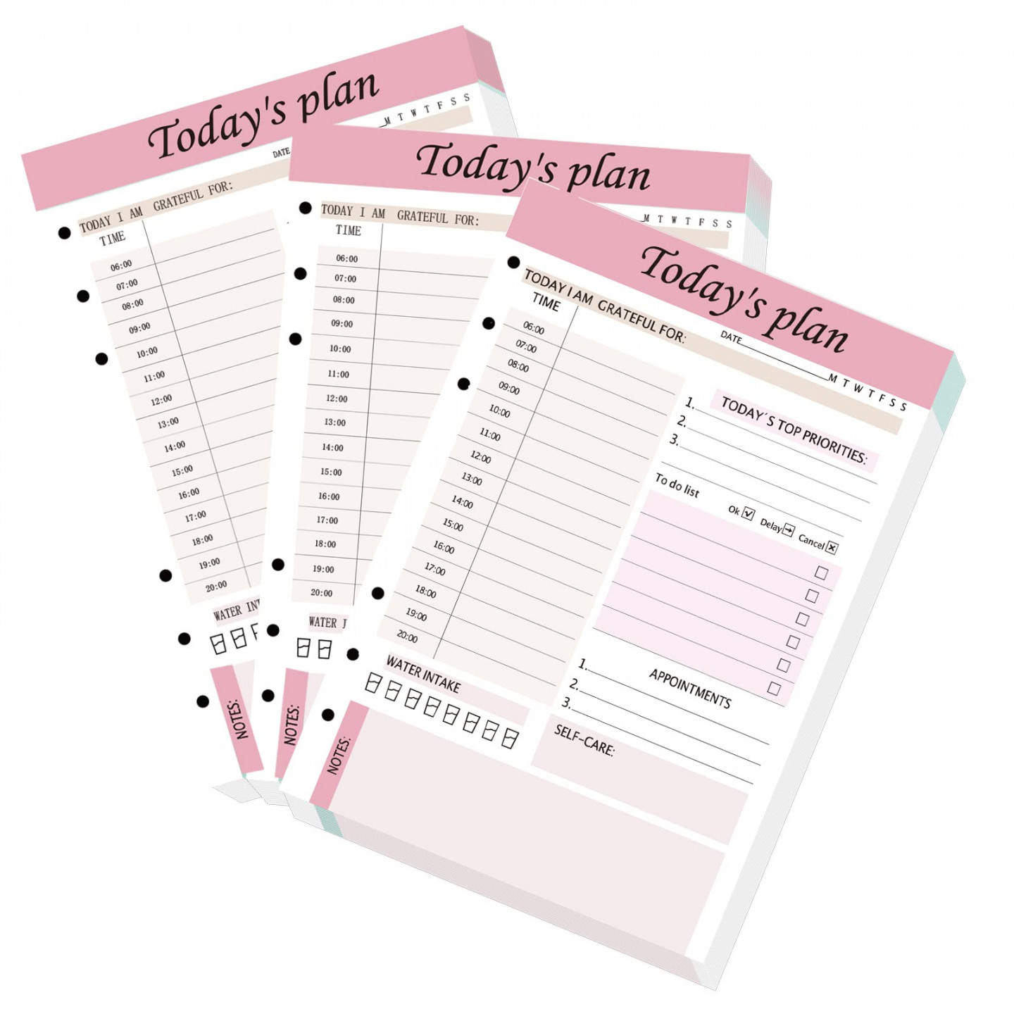 Undated Daily Planner Refill A Planner Inserts to Do List Notepad Daily  Binder Inner Page Calendar Planner Inserts for Refillable Personal Journal