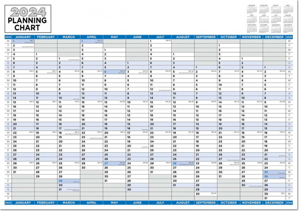 Vertical Wall Planner  - Rose Calendars