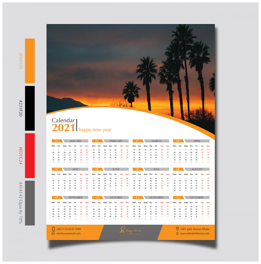 Wall Calendar Design on Behance