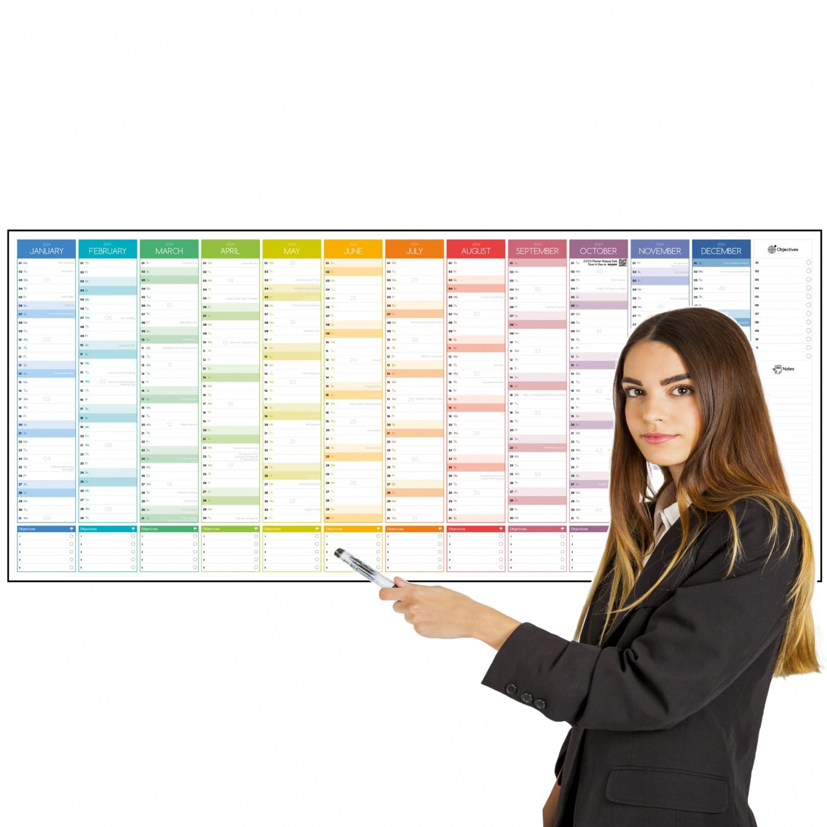 Wall Planner  – Extra Wide Full Year Planner Wall Calendar –  School  Planner For Teacher, OffiSee more Wall Planner  – Extra Wide Full Year