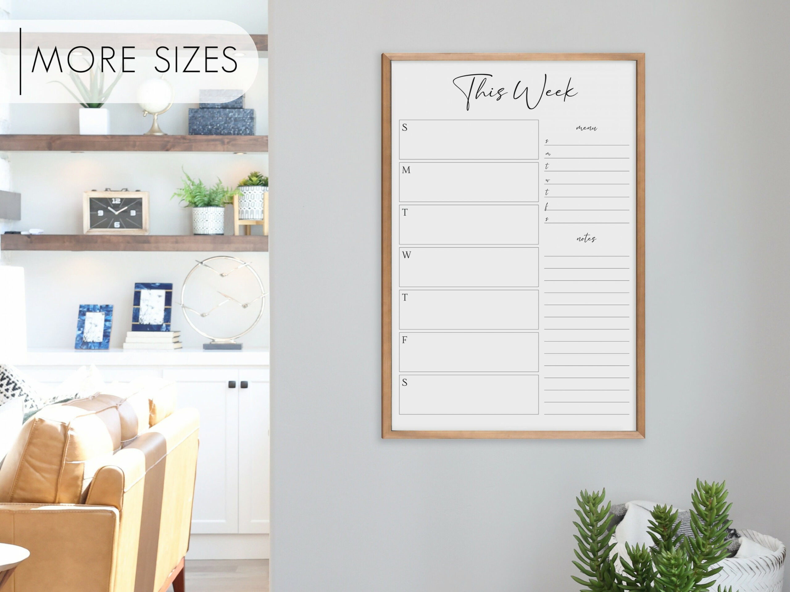 Weekly Calendar for Wall in Kitchen or Mudroom Custom Dry - Etsy