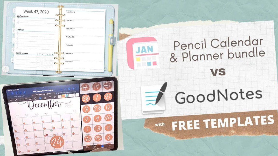 Which is the Best Digital Planner? Goodnotes  vs Pencil Calendar & Planner  Pro Review for iPad