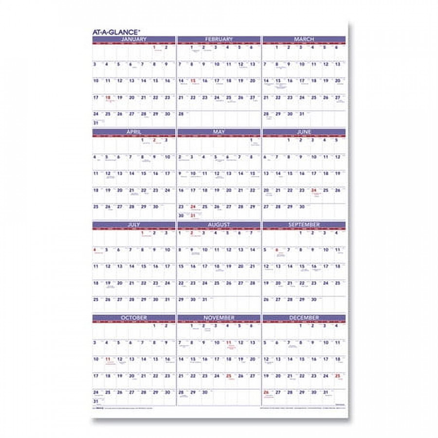 Yearly Wall Calendar,  x , White Sheets, -Month (Jan to Dec): 20