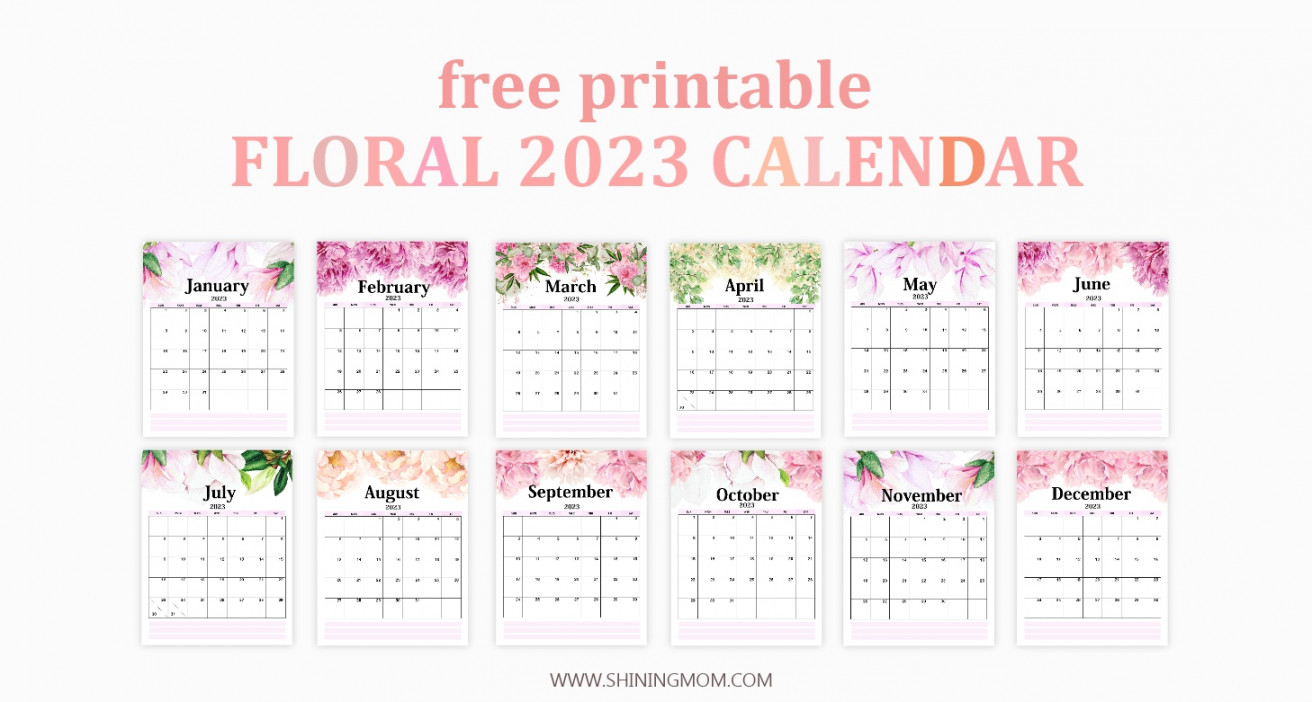 Your FREE  Floral Calendar Printable is Here!