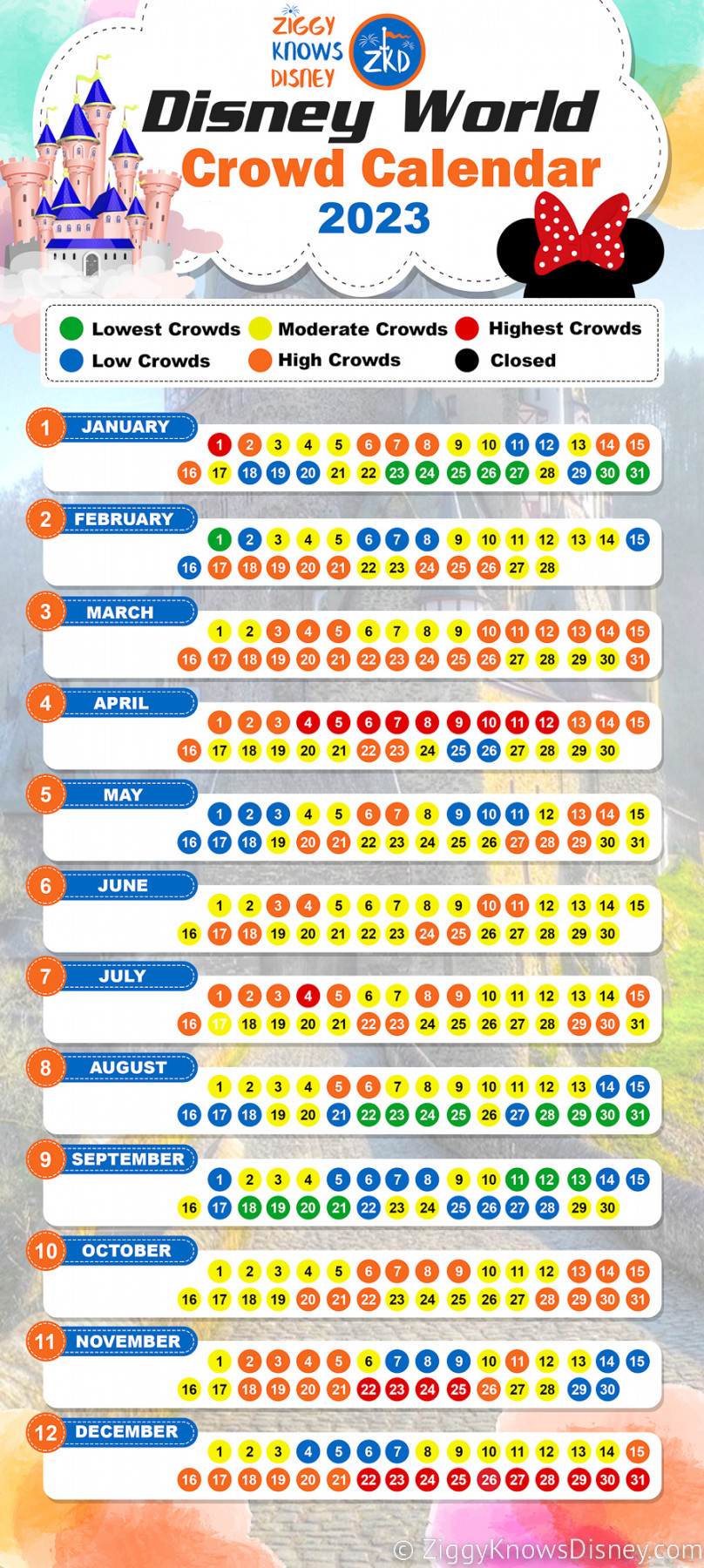 &  Disney World Crowd Calendar  Avoiding the Crowds