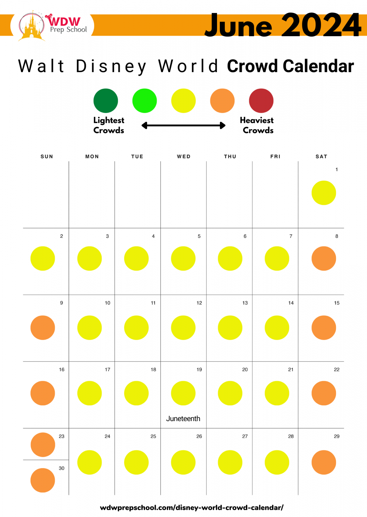 Disney World  Crowd Calendar (best times to go)