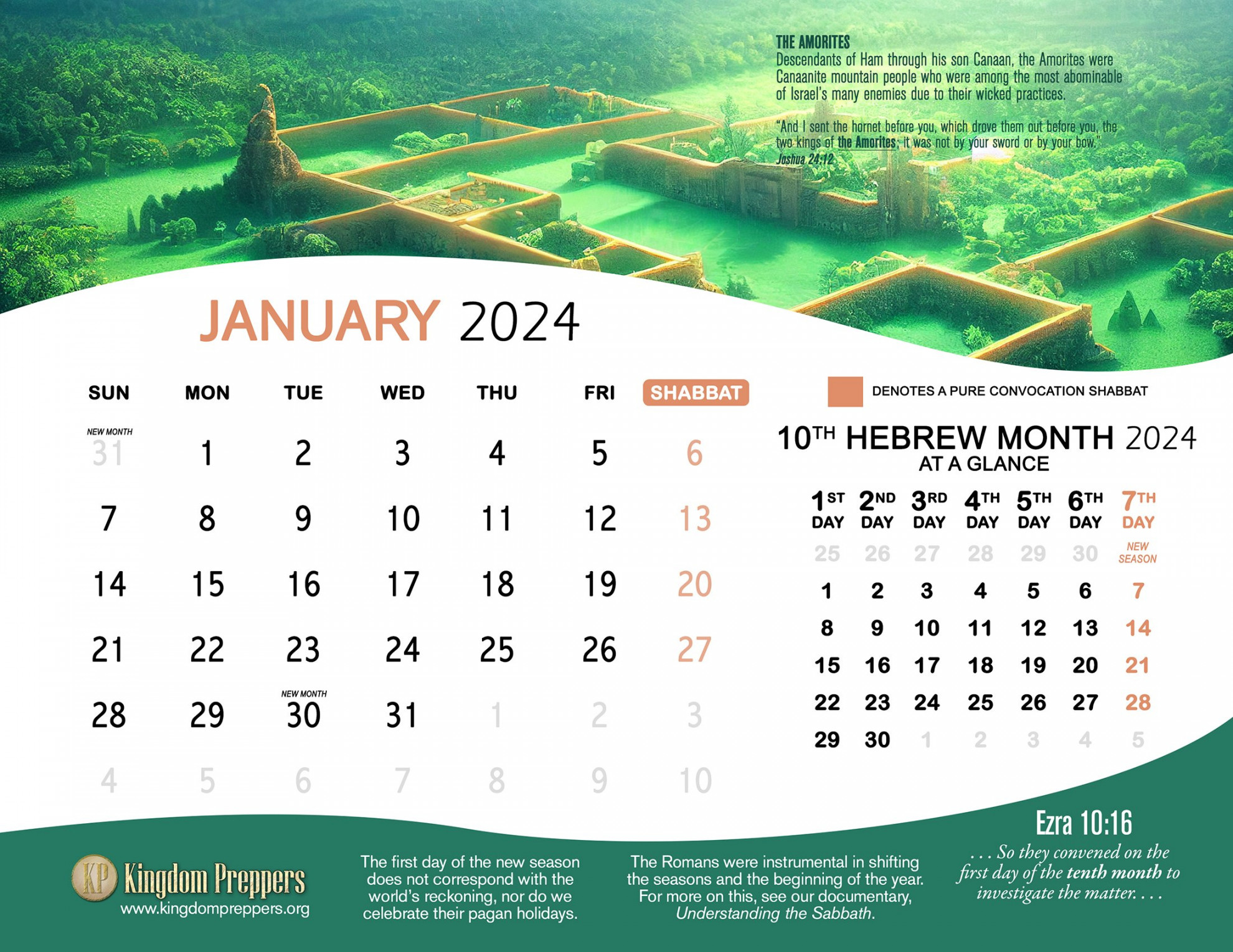 Hebrew Israelite Calendar (-) — Kingdom Preppers