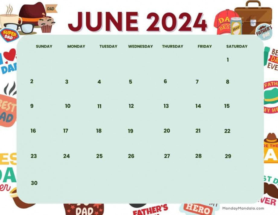 June  Calendars ( Free PDF Printables)