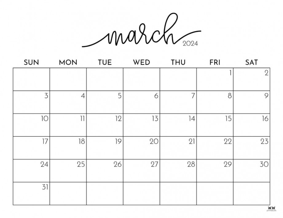March  Calendars -  FREE Printables  Printabulls