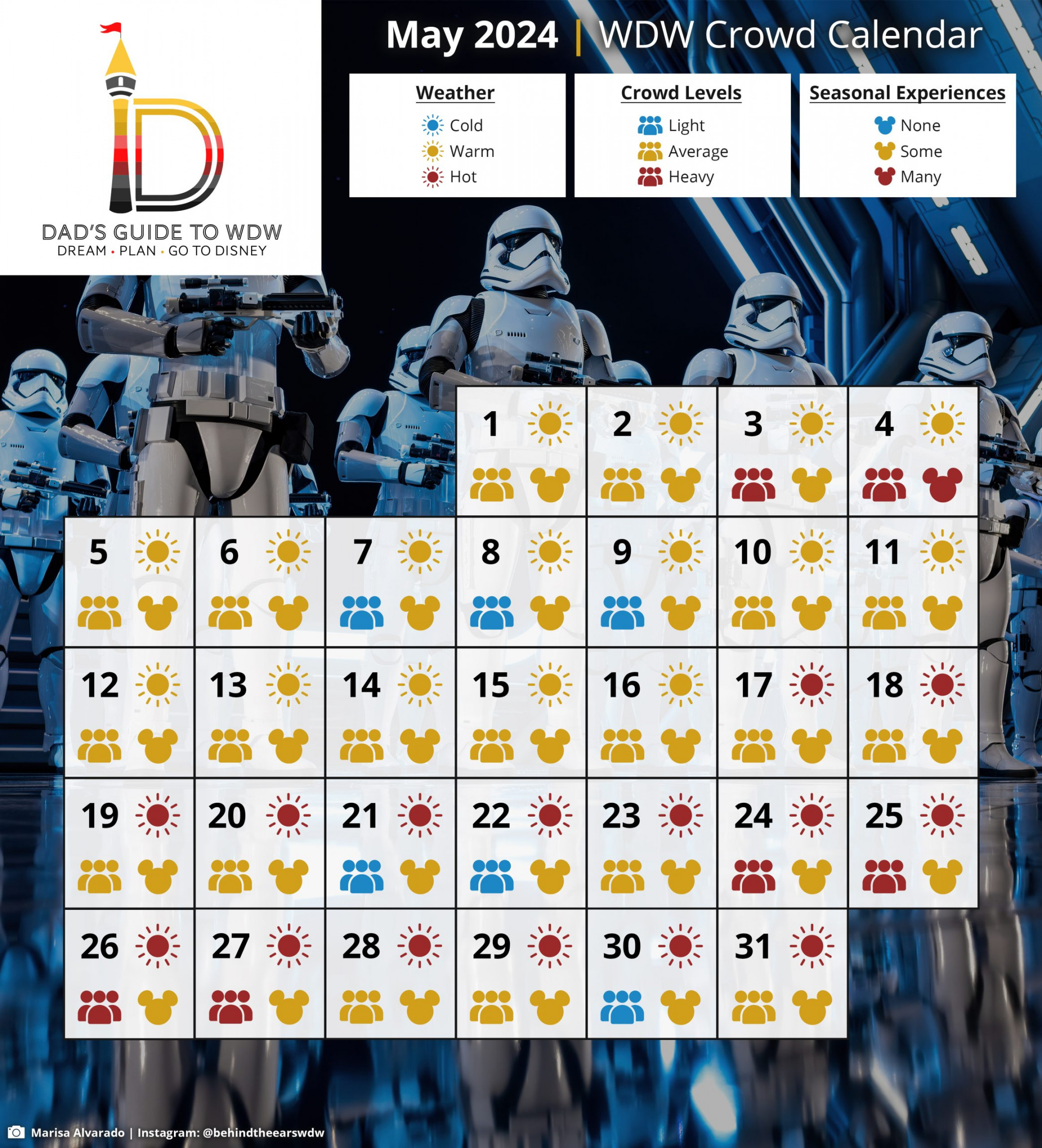 May Disney World Crowd Calendar - Plus Weather and Events